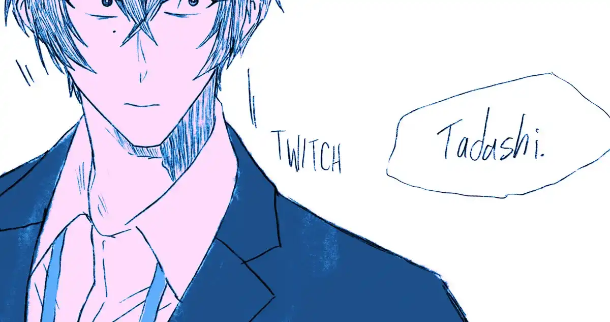 Manager Tadashi twitches while listening to Ainosuke
